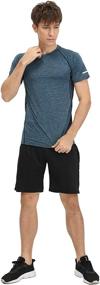 img 1 attached to 🩳 3 Pack of BUYJYA Men's Casual Sports Shorts and Shirts Set for Workouts, Gym, Running, Basketball, Football, Exercise, and Training