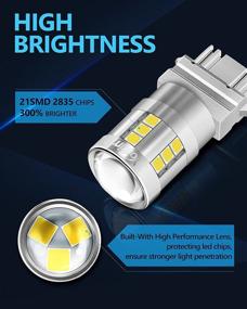 img 3 attached to 🔆 Yorkim 3157 LED Bulb White, 6500K High Brightness: Best Replacement Lamp for Turn Signal, Brake, and Tail Lights - Pack of 2