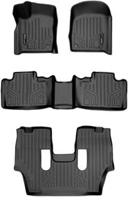 img 4 attached to 🚗 MAXLINER Floor Mats 3 Row Liner Set in Black for 2016-2021 Dodge Durango featuring 2nd Row Bucket Seats