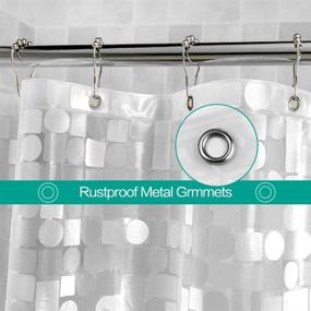 img 3 attached to 🚿 ARICHOMY Clear Shower Curtain Liner: 10 Gauge Heavy Duty, Waterproof & PVC Free | 72x72 inches