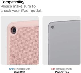 img 3 attached to Spigen Urban Fit iPad 10.2 Case (2021/2020/2019) with Pencil Holder - Stylish Rose Gold Design