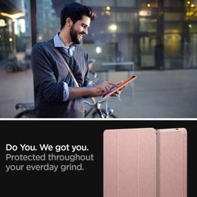 img 1 attached to Spigen Urban Fit iPad 10.2 Case (2021/2020/2019) with Pencil Holder - Stylish Rose Gold Design