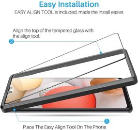 img 3 attached to 💥 6 Pack LK Tempered Glass Screen Protector + Camera Lens Protector for Samsung Galaxy A42 5G - Easy Frame Installation, HD Ultra-Thin, Case Friendly (3 Pack)