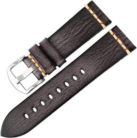 img 2 attached to 🕰️ Genuine Handmade Watchband with 18mm Width - Optimal Strap Choice for Your Timepiece