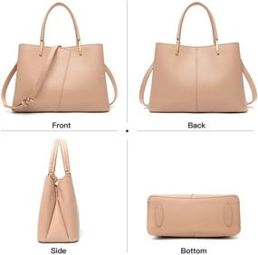 img 3 attached to Stylish Medium Top Handle Shoulder Bag for Women - Perfect for Fashionable Totes and Satchels