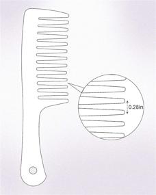 img 2 attached to 🔍 Wapodeai Расческа с широкими зубцами: профессиональный инструмент для распутывания волос, антистатическая, прочная - идеально подходит для женщин с кудрявыми, сухими или влажными волосами - подходит для всех типов волос (фиолетовая)