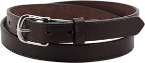 img 4 attached to Mens Black Leather Belt Stitched Men's Accessories in Belts