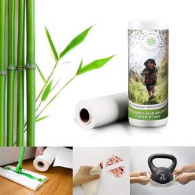 img 3 attached to 🌿 WHOLEROLL Reusables Bamboo Paper Towels: Sustainable Cloth for Eco-Friendly Cleaning, 20 Sheets, Kitchen Bathroom Cleaning, Washable & Durable