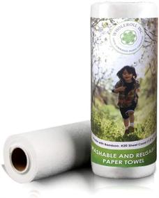 img 4 attached to 🌿 WHOLEROLL Reusables Bamboo Paper Towels: Sustainable Cloth for Eco-Friendly Cleaning, 20 Sheets, Kitchen Bathroom Cleaning, Washable & Durable