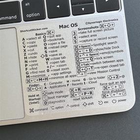 img 4 attached to 🚀 Boost Your Productivity with SYNERLOGIC Mac OS Keyboard Shortcuts Sticker for MacBook Air/Pro (Big Sur/Catalina/Mojave)