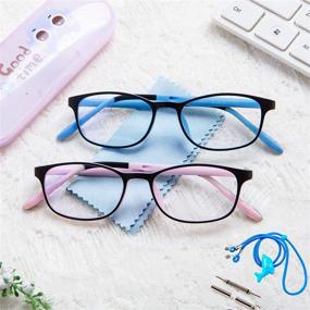 img 4 attached to Blue Light Glasses For Kids Teens 2 Pack