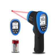 🌡️ infrared thermometer pyrometer -58℉ to 2732℉, high temp temperature gun -50℃ to 1500℃, non-contact digital dual laser pointers flashlight, 30:1 distance spot ratio, ap-2732 【not for human】 logo