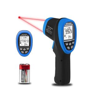 img 4 attached to 🌡️ Infrared Thermometer Pyrometer -58℉ to 2732℉, High Temp Temperature Gun -50℃ to 1500℃, Non-Contact Digital Dual Laser Pointers Flashlight, 30:1 Distance Spot Ratio, AP-2732 【Not for Human】