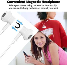 img 1 attached to 🎧 Jelanry 3.5mm Earbuds Wired with Mic for Galaxy A32 A52 5G - In-Ear Headphones with 3.5mm Headphone Jack Stereo, Magnetic Earphones, Volume Control - Compatible with Samsung A12, Pixel 5A 5G, 4A, LG, iPad, Moto Tablets, PS4, PS5