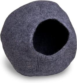 img 2 attached to 🐈 Cozy and Exclusive: Discover the Pet Infinity Cat Cave Bed, Crafted with Felted Wool