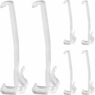 🔒 clear plastic valance clips 6pcs for horizontal blinds retainer holder - hidden clip for 3-1/4'' window blinds valance logo