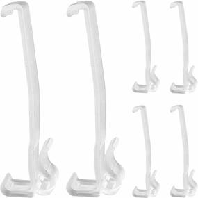 img 4 attached to 🔒 Clear Plastic Valance Clips 6pcs for Horizontal Blinds Retainer Holder - Hidden Clip for 3-1/4'' Window Blinds Valance