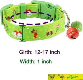 img 1 attached to Festive Christmas Dog Collars with 2 Bells for Medium to Large Dogs - Cute, Adjustable, and Sturdy Nylon Collars, 1 Inch Wide