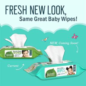 img 1 attached to 🧻 Seventh Generation Baby Wipes, Free & Clear Unscented, Sensitive & Gentle as Water, Refillable with Tape Seal, (Packaging May Vary), White - 256 Count