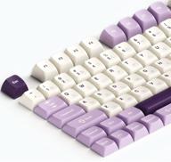 🔮 ocean custom keycaps for gh60rk61gk6466alt6187104 mechanical keyboards - ahhc japanese keycaps, ergonomic mda profile, thick keyboard keycaps with key puller (purple) logo