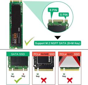 img 3 attached to M.2 USB 3.0 Adapter: Transform M.2 B Key to USB 3.0 Reader Card for Portable External Hard Drive | Supports SATA Based SSD 2230 2242 2260 2280