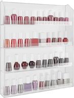 maximize space with home-it acrylic wall rack organizer - holds up to 40 nail polish bottles logo