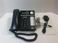 📞 enhanced communication efficiency: at&t 993 2-line phone with caller id charcoal logo