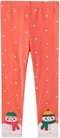 img 2 attached to 👧 Coralup Soft Cotton Girls' 3-Pack Ankle Length Leggings 1-7 Year: Comfy and Stylish Leggings for Little Girls