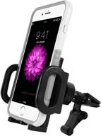 📱 macally car vent phone mount - ultimate cell phone holder for car - air vent phone mount - easy clamp cradle for vehicles - compatible with apple iphone & android smartphones logo