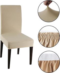 img 3 attached to 🪑 Protective and Stylish WELMATCH Spandex Stretch Dining Covers: Ensure a Perfect Fit and Ultimate Elegance for Your Dining Chairs