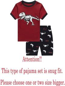 img 3 attached to Cotton Boys' Clothing: Family-Friendly Dinosaur 🦖 Pajamas for a Cozy & Fun-filled Experience