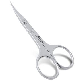 img 4 attached to ✂️ Stelone Professional Curved Blade Cuticle Scissors, Eyebrow Scissors, Stainless Steel Beauty Grooming Tools for Nails, Eyelashes & Dry Skin