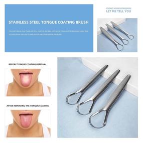 img 1 attached to 👅 2 Pack Wide Tongue Scraper & Upgraded Metal Tongue Cleaner- Medical Grade Stainless Steel Tongue Cleaner for Adults & Kids with Travel Case. Reduce Bad Breath & Enjoy Fresher Breath in Seconds