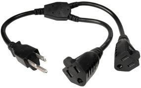 img 2 attached to Cables Unlimited 2 Outlet Xtender Power Cord Splitter: Streamline Your Power Needs