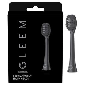 img 4 attached to Gleem Electric Toothbrush Refill Heads, 2-Pack, in Black