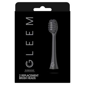 img 2 attached to Gleem Electric Toothbrush Refill Heads, 2-Pack, in Black