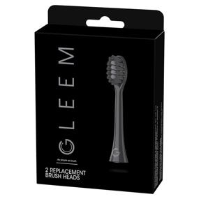 img 3 attached to Gleem Electric Toothbrush Refill Heads, 2-Pack, in Black