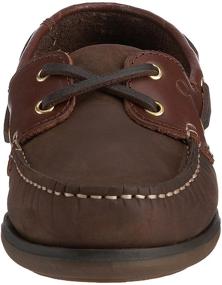 img 3 attached to Кожаные мужские туфли "Quayside Clipper", коричневого каштанового цвета.