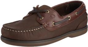 img 4 attached to Кожаные мужские туфли "Quayside Clipper", коричневого каштанового цвета.