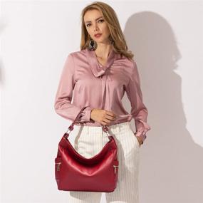 img 3 attached to 👜 DHL Доставка Модная женская сумка из натуральной кожи с кисточкой: Стильная сумка через плечо, кошелек, сатчел.