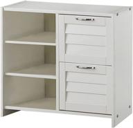 🗄️ donco kids louver 2 drawer chest/shelves white: stylish and functional storage solution for kids логотип