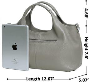 img 2 attached to Сумка Iswee из натуральной кожи: стильная женская сумка на плечо, кошелек и хобо - идеальное трио!