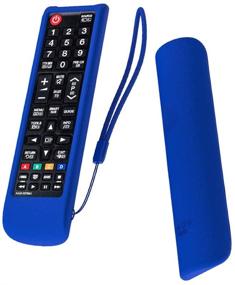 img 4 attached to Samsung TV Remote Case SIKAI Shockproof Silicone Cover For Samsung BN59-01315A BN59-01199F AA59-00666A AA59-00741A BN59-01301A Remote Skin-Friendly Washable Anti-Lost With Remote Loop (Blue)