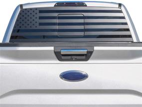 img 3 attached to Enhance Your Vehicle's Style with XPLORE OFFROAD - Black Die Cut American Flag Window Decal for Trucks, SUVs, Cars