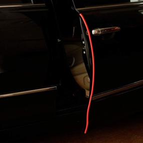 img 1 attached to 🚗 Protect and Style Your Car with Winunite Bright Red Car Door Edge Guards - Universal Fit Rubber U Shape Edge Trim for Ultimate Car Door Edge Protection