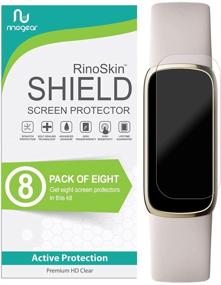 img 4 attached to RinoGear Screen Protector for Fitbit Luxe - 8-Pack Case Friendly Crystal Clear Film for Full Coverage Fitbit Luxe Screen Protection