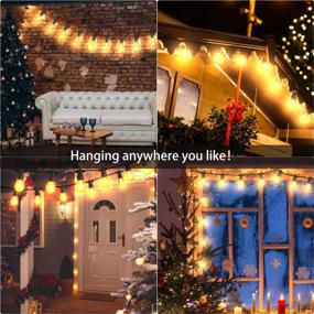 img 1 attached to 🔥 iMartine 48 FT Waterproof LED String Lights with Flame Flicker - UL Listed Vintage Bulbs, Heavy-Duty Outdoor Decorative Café Patio Light