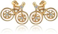 🚲 stylish onlyjump bicycle earrings: creative and minimalist jewelry for girls logo