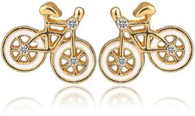 img 3 attached to 🚲 Stylish ONLYJUMP Bicycle Earrings: Creative and Minimalist Jewelry for Girls