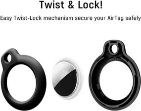 img 3 attached to 🔑 Набор чехлов для ключей Apple AirTag Keychain - надежный держатель замка для ошейника собаки | 2 штуки, совместимо с AirTags